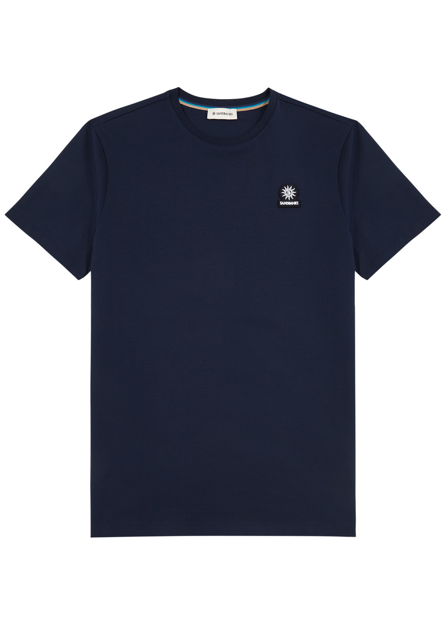 Sandbanks Logo Cotton T-shirt In Navy