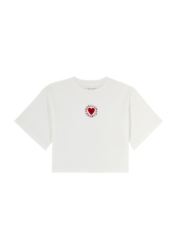 STELLA MCCARTNEY KIDS Logo-embroidered cotton T-shirt | Harvey Nichols