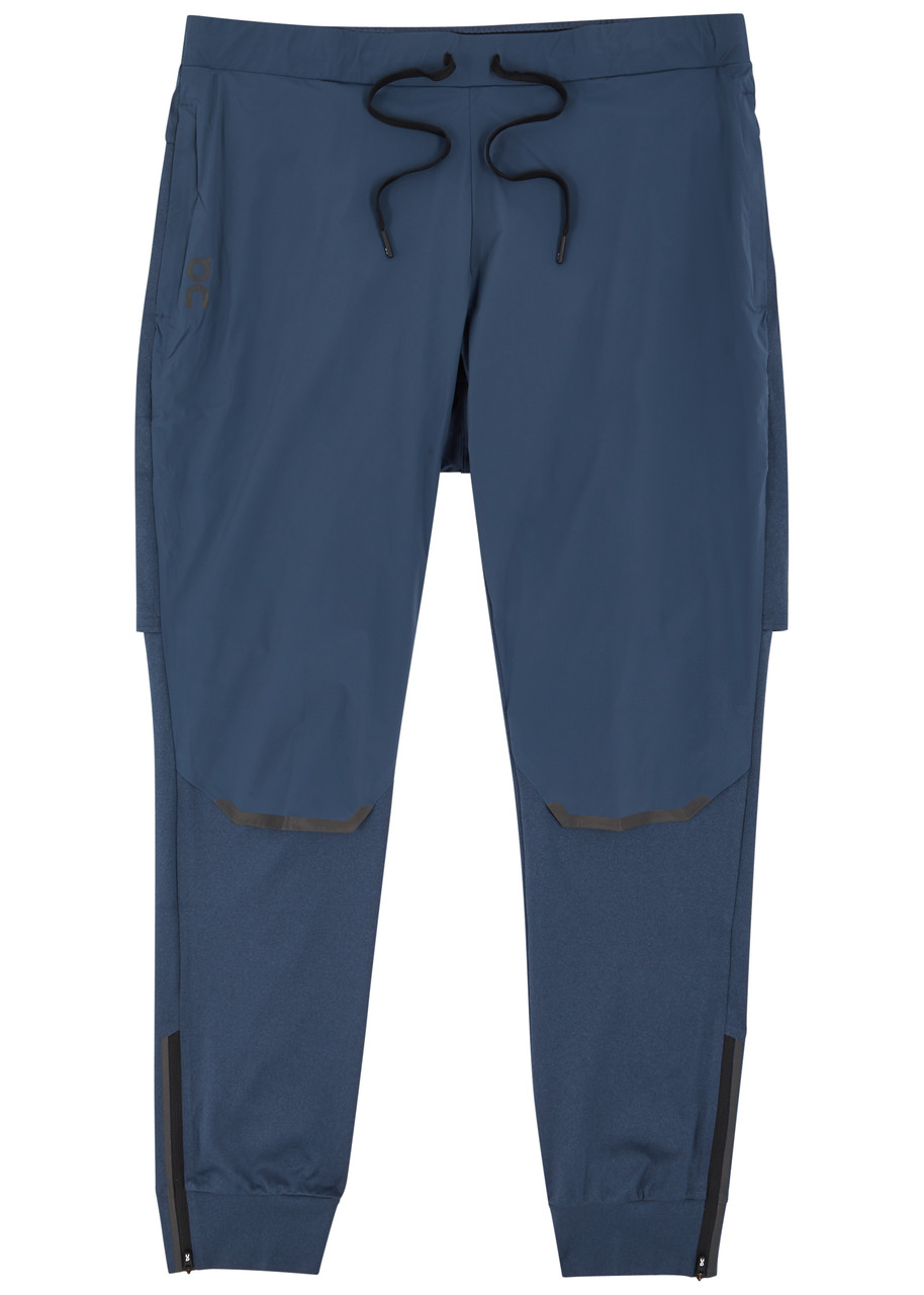 On Weather Stretch-jersey Sweatpants In Navy