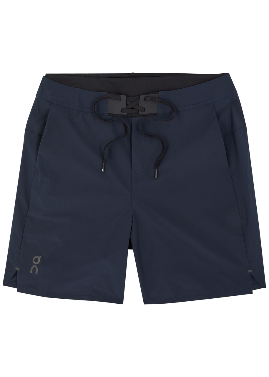 On Performance Hybrid Stretch-nyl Shorts In Navy