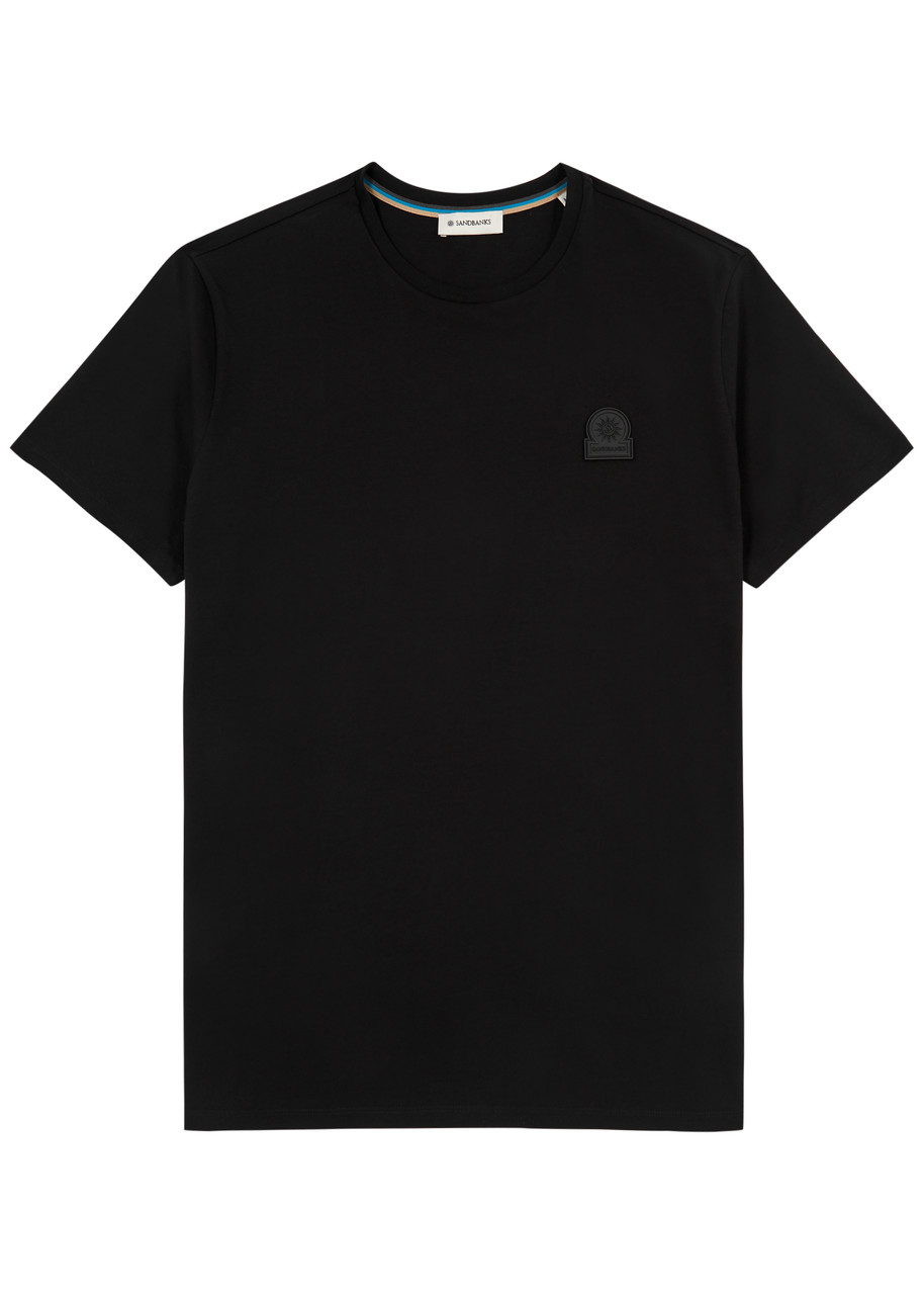 Sandbanks Logo Cotton T-shirt In Black