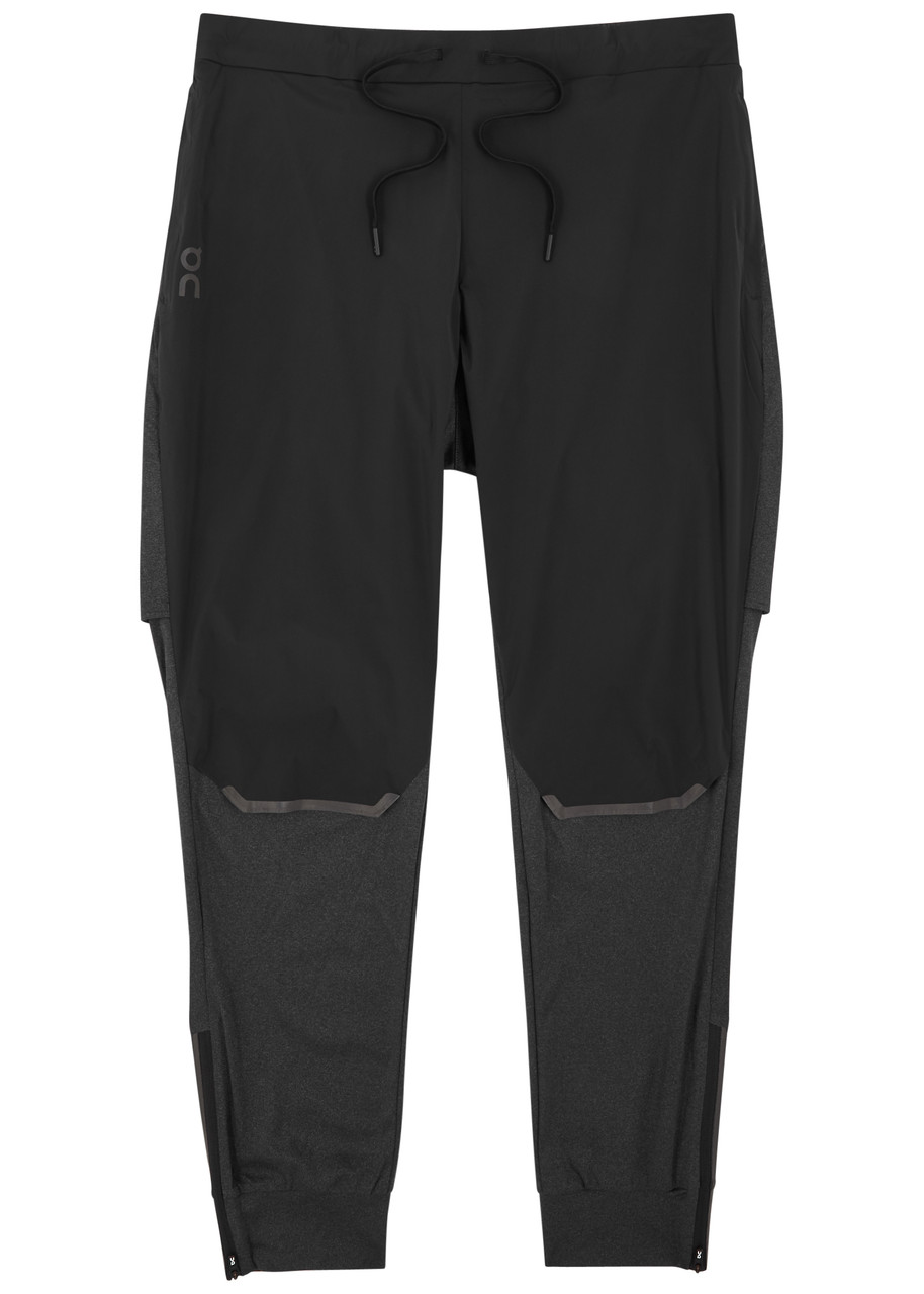 On Weather Stretch-jersey Sweatpants In Black