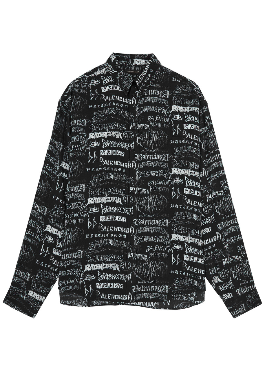 Balenciaga Diy Metal Printed Shirt In Black