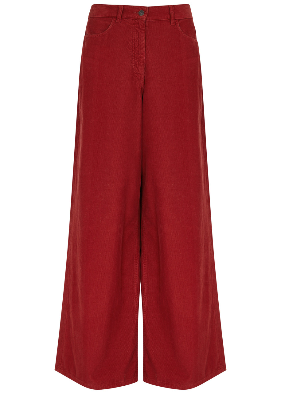 The Row Chan High-rise Wide-leg Jeans In Red