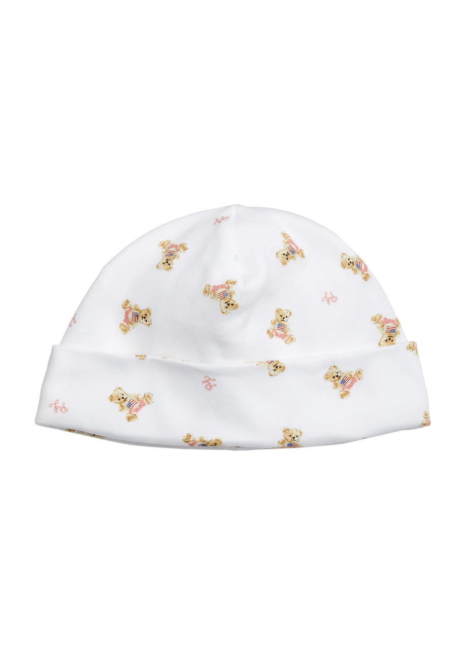 Polo Ralph Lauren Kids Bear-print Cotton Hat In White
