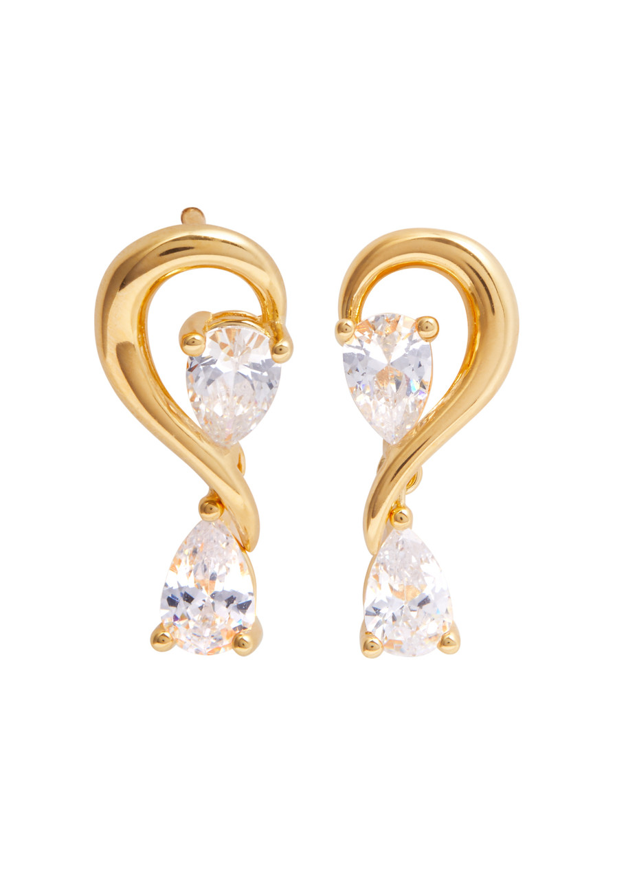 Anissa Kermiche Calin D'or Gold Vermeil Drop Earrings In Multi