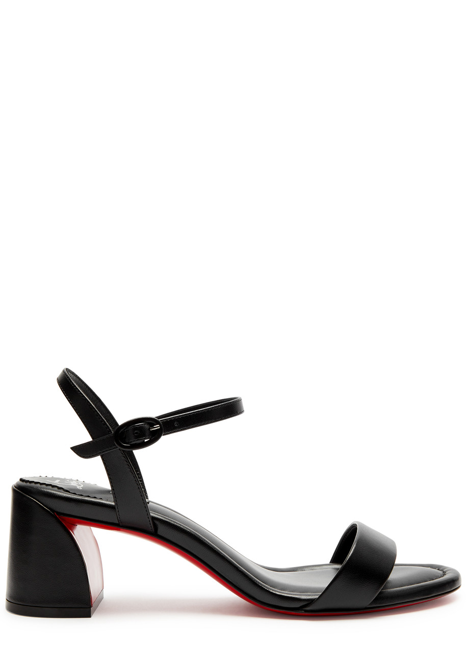 Christian Louboutin Miss Jane Red Sole Ankle-strap Sandals In Black