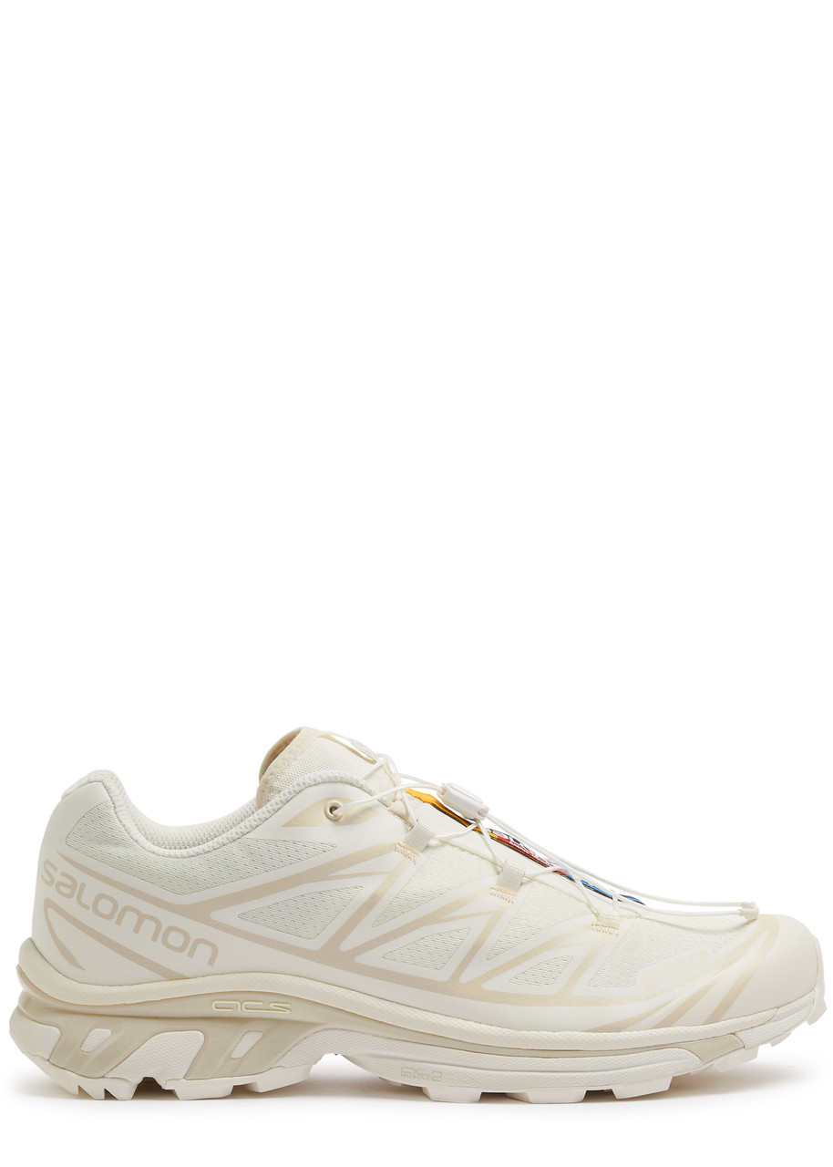 Shop Salomon Xt-6 Panelled Mesh Sneakers In White