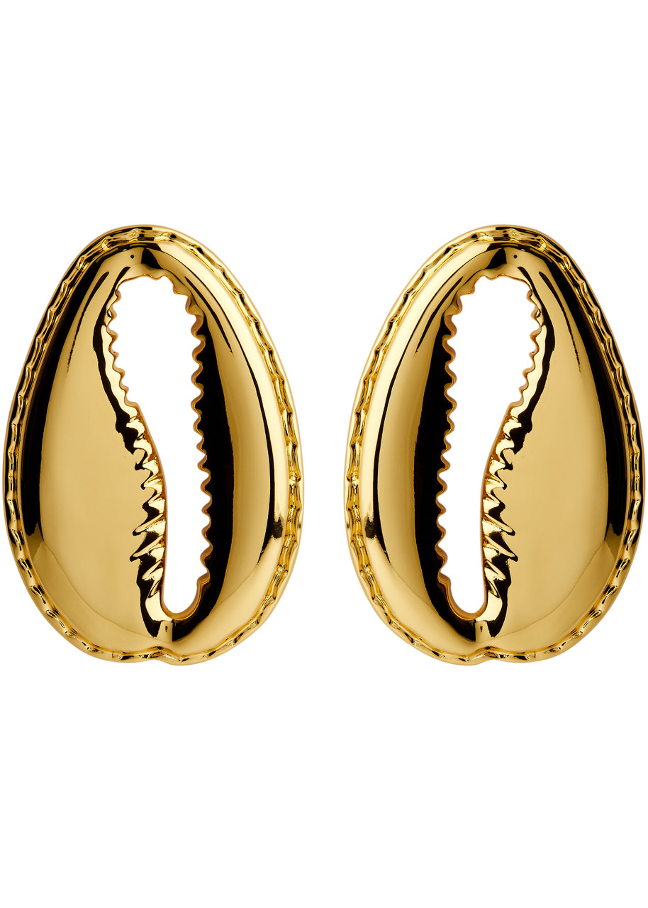 Eliou Concha Gold-plated Drop Earrings
