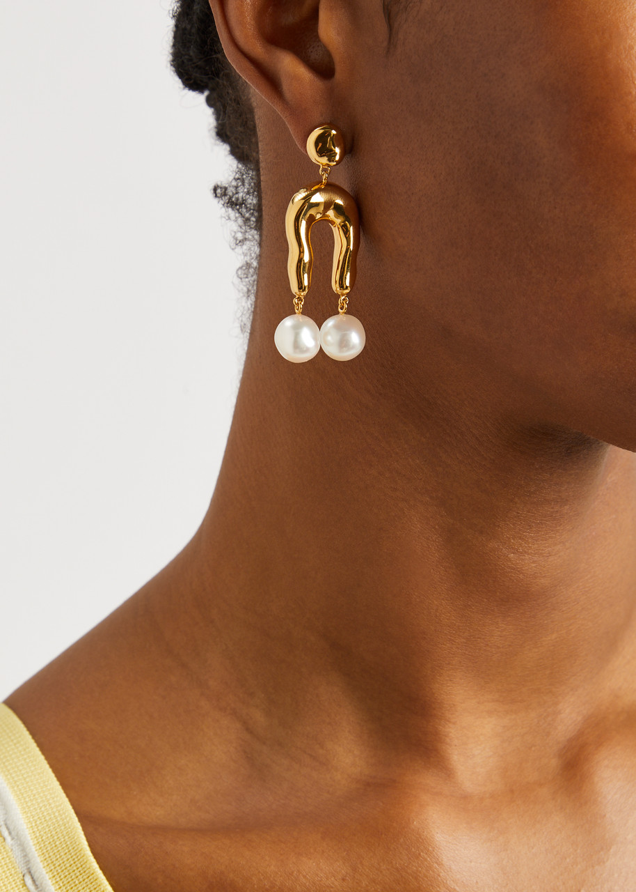  Agmes Imogene Small Gold Vermeil Drop Earrings - One Size 