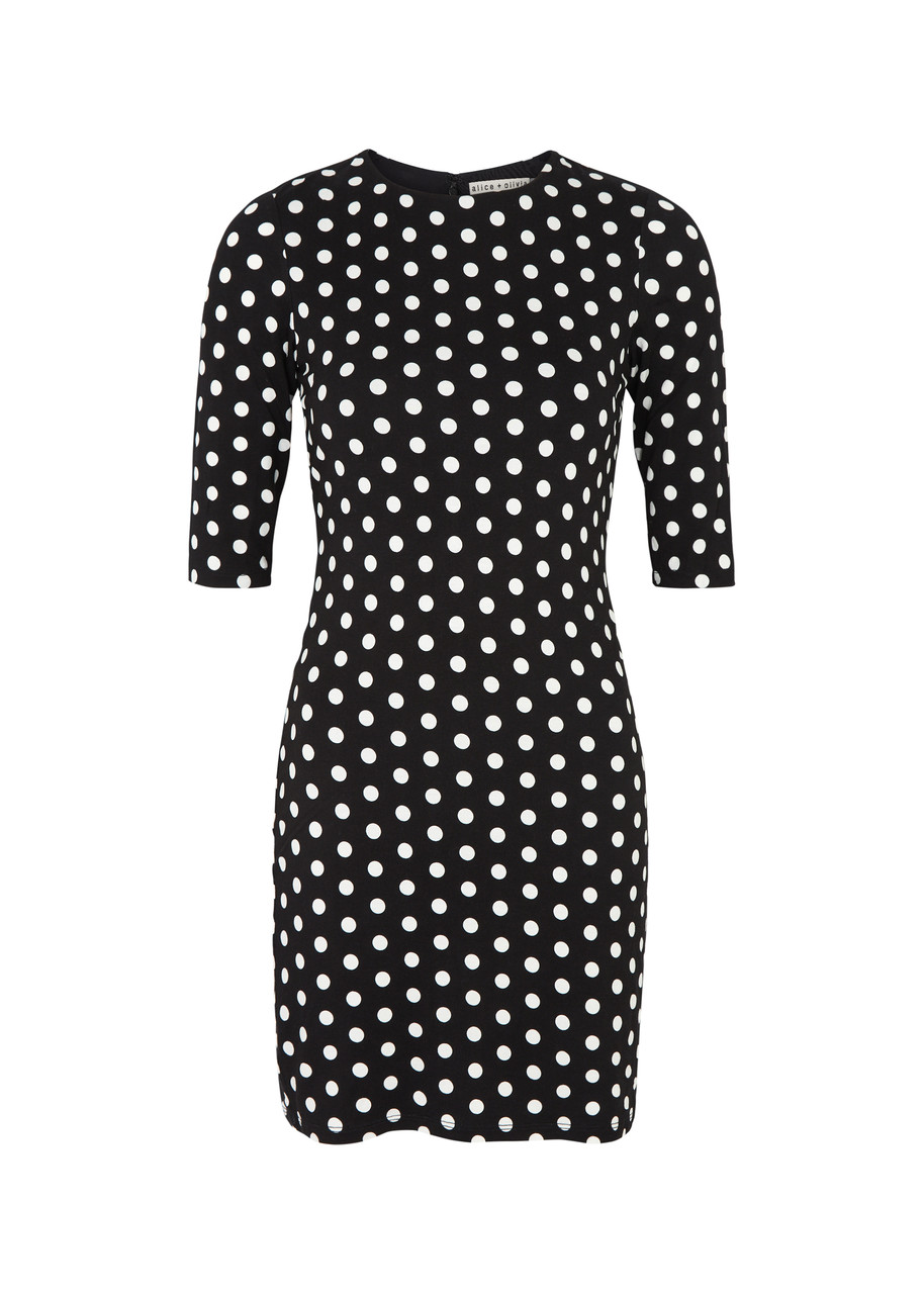 Delora Polka-dot Stretch-jersey Mini Dress