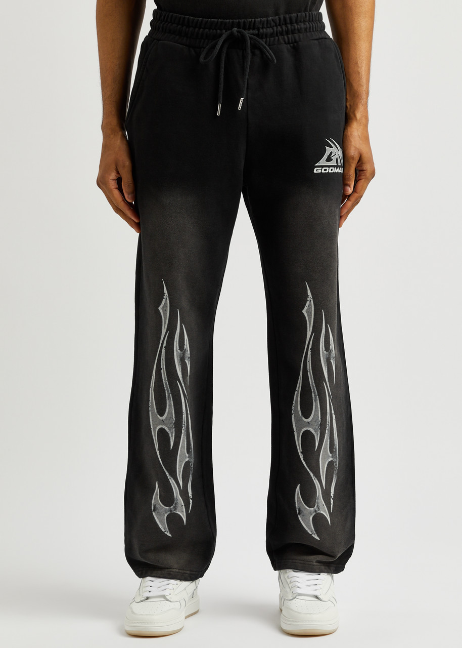  Godmade Printed Cotton Sweatpants - Black - Xl 
