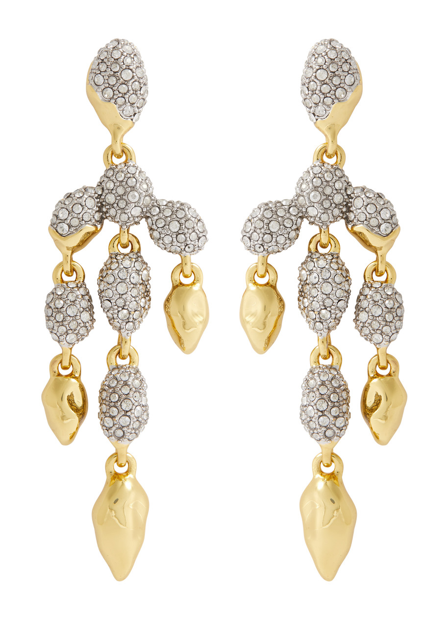 Shop Alexis Bittar Solanales 14kt Gold-plated Drop Earrings