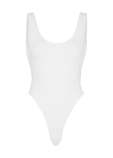ALAÏA Open-back cotton bodysuit | Harvey Nichols
