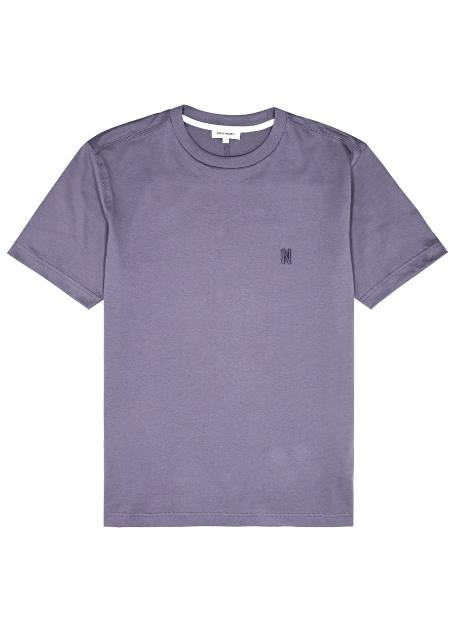 Shop Norse Projects Johannes Cotton T-shirt In Purple