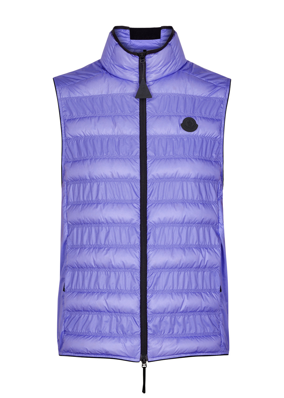 Shop Moncler Lautaret Quilted Shell Gilet In Purple