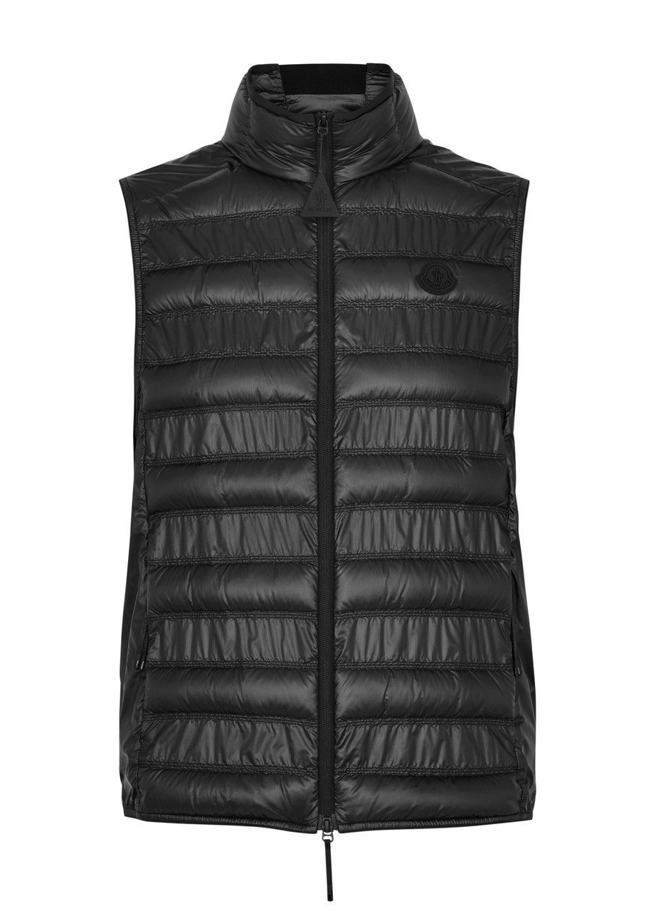 Shop Moncler Lautaret Quilted Shell Gilet In Black