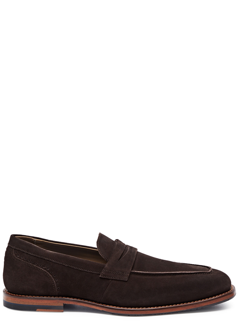 Shop Oliver Sweeney Buckland Suede Loafers In Brown