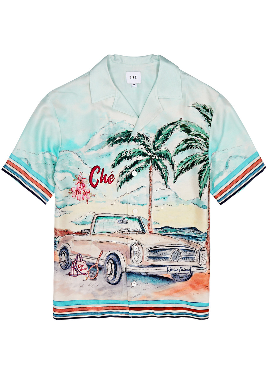 Shop Che Renedez Vous Printed Twill Shirt In Multicoloured