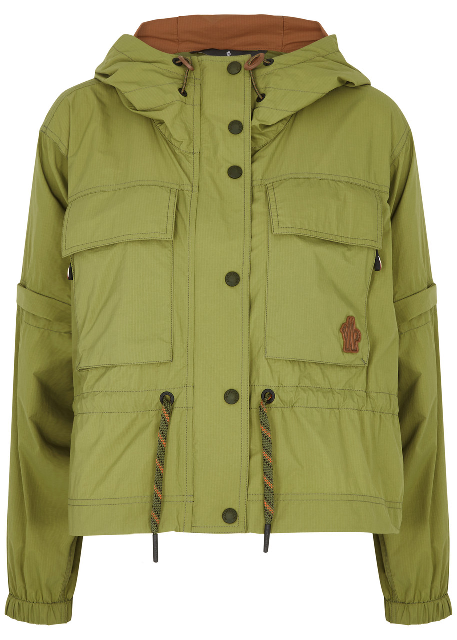 Shop Moncler Limosee Shell Jacket In Khaki