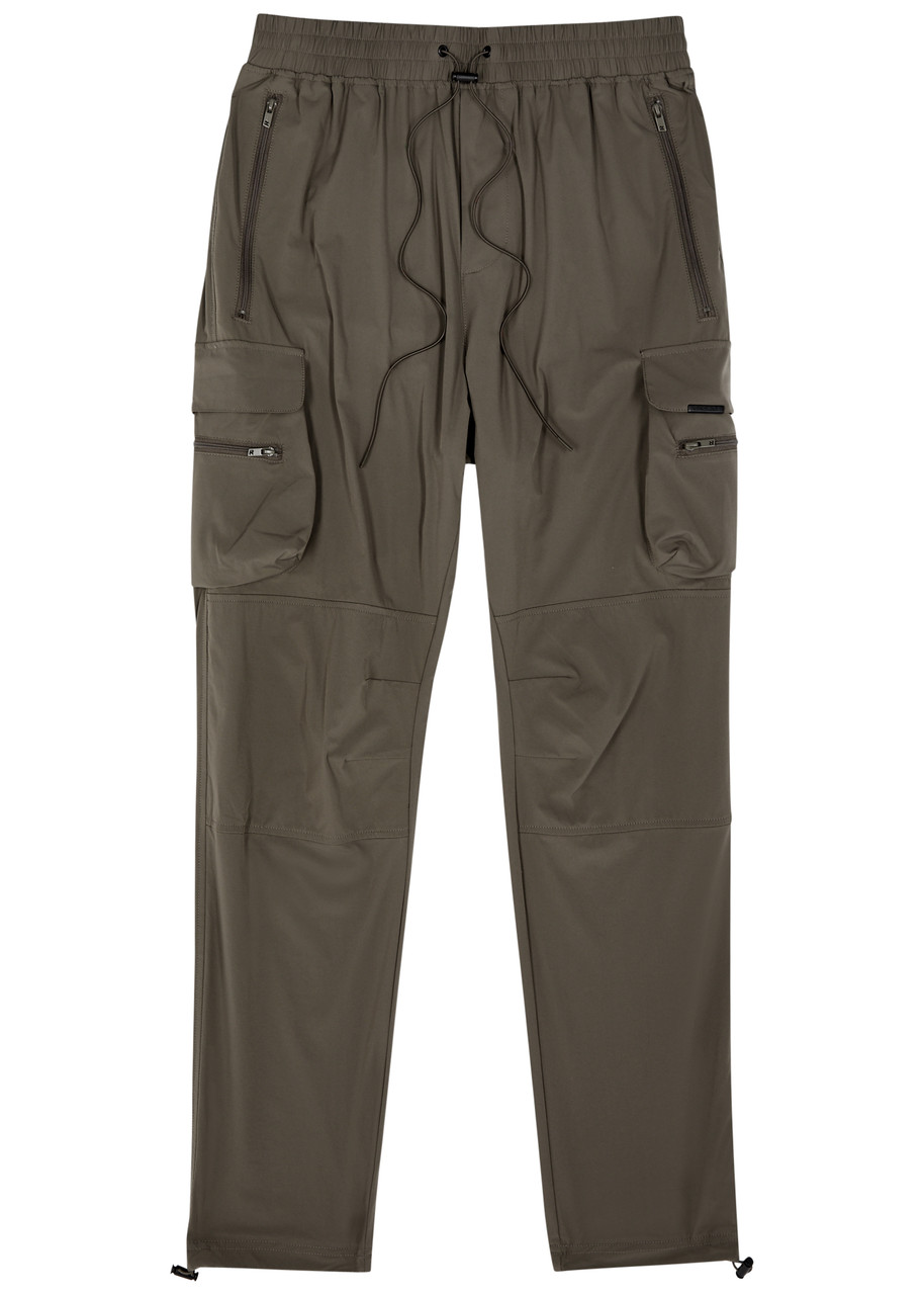 Shop Represent 247 Stretch-nylon Cargo Trousers In Olive