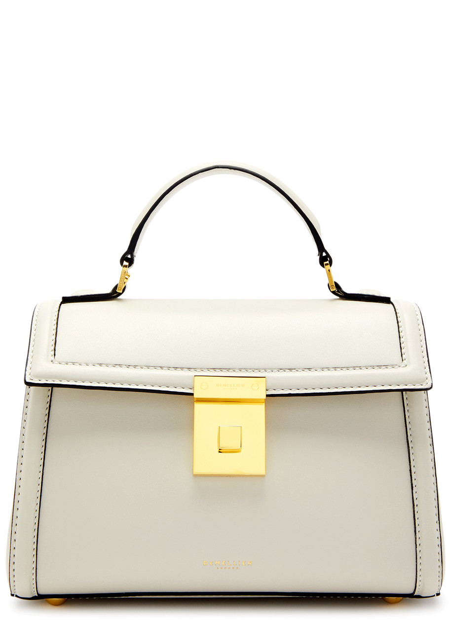 Demellier Paris Leather top Handle bag - Off White - One Size
