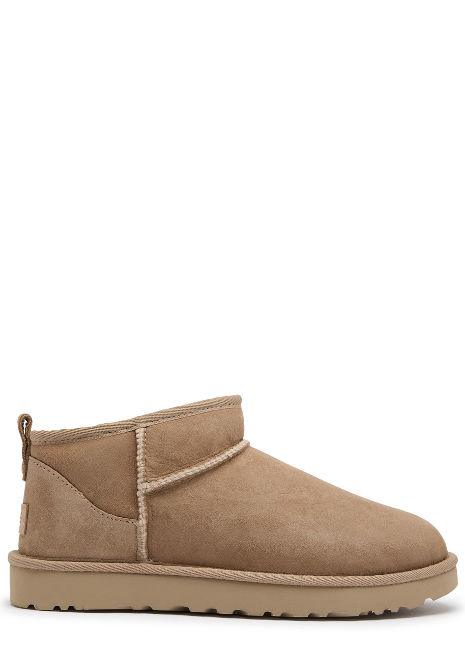 Ugg Classic Ultra Mini Suede Ankle Boots - Sand - 37 (IT37/ UK4)
