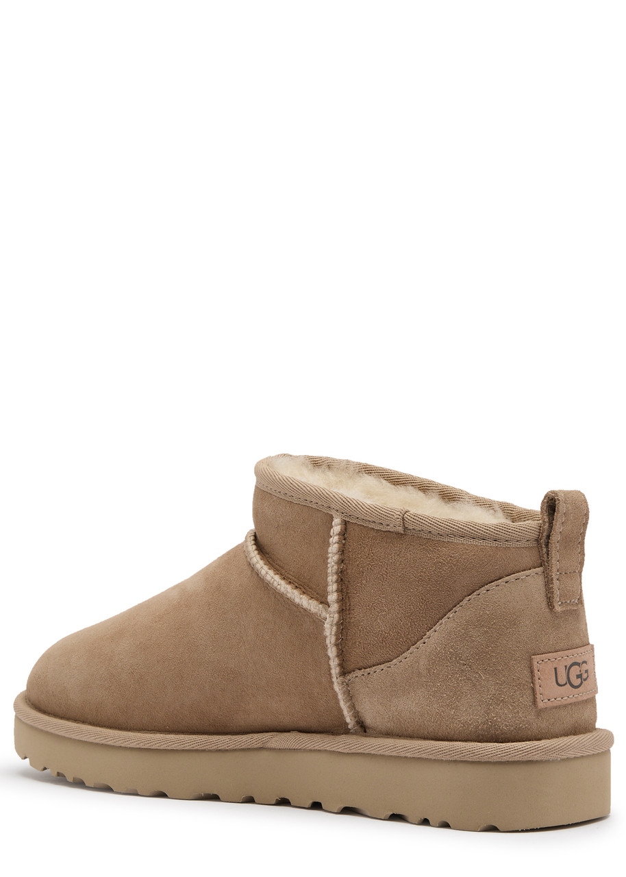 Ugg Classic Ultra Mini Suede Boots For Woman In Neutral