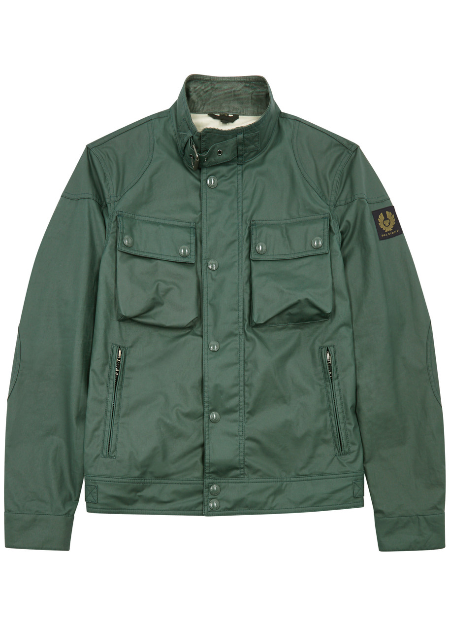 Shop Belstaff Racemaster Waxed Cotton Jacket In Khaki