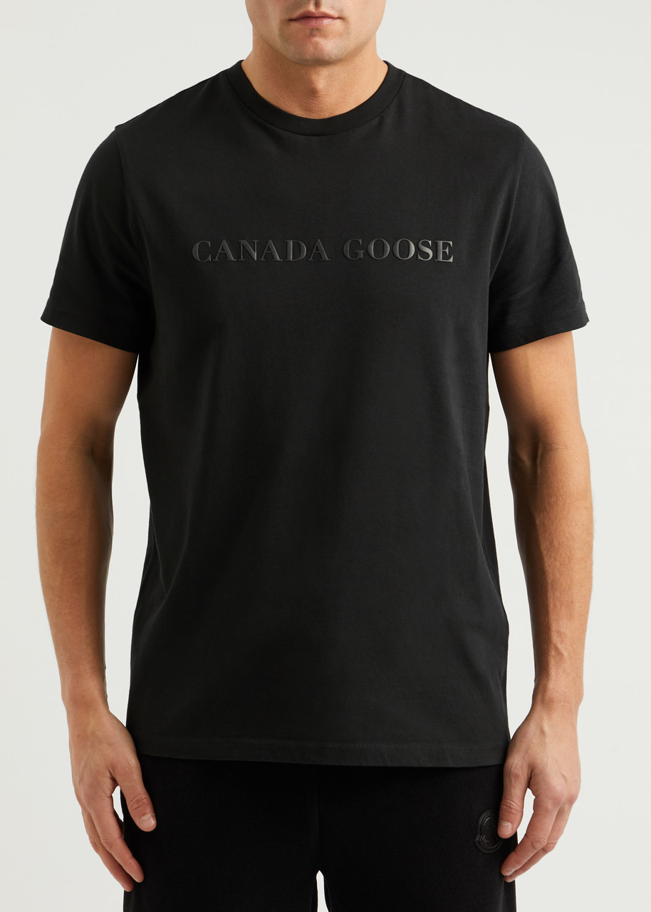 Canada Goose Big Chest Mini Embroidered T-shirt For Men In Black