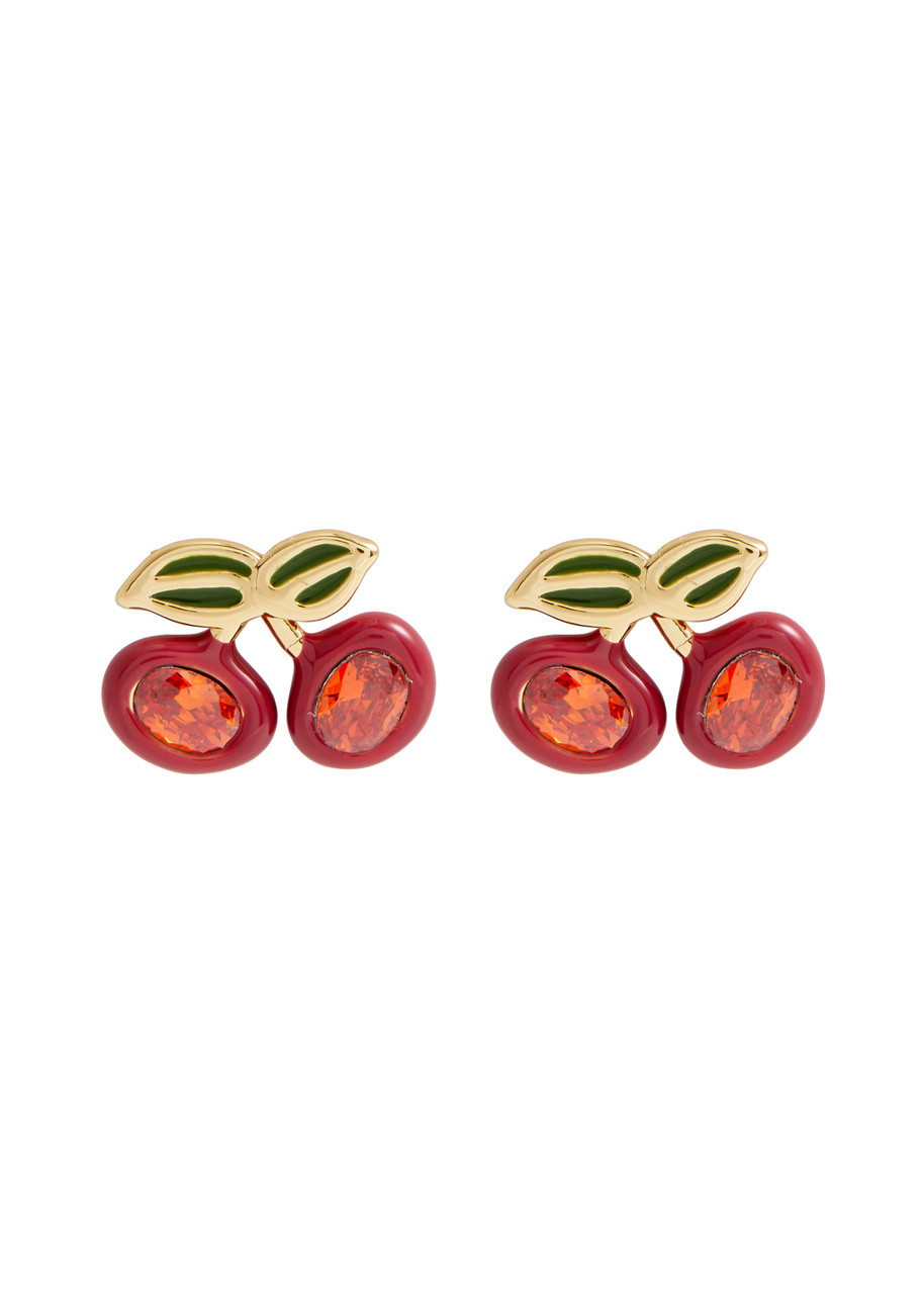 Cherry Embellished Stud Earrings