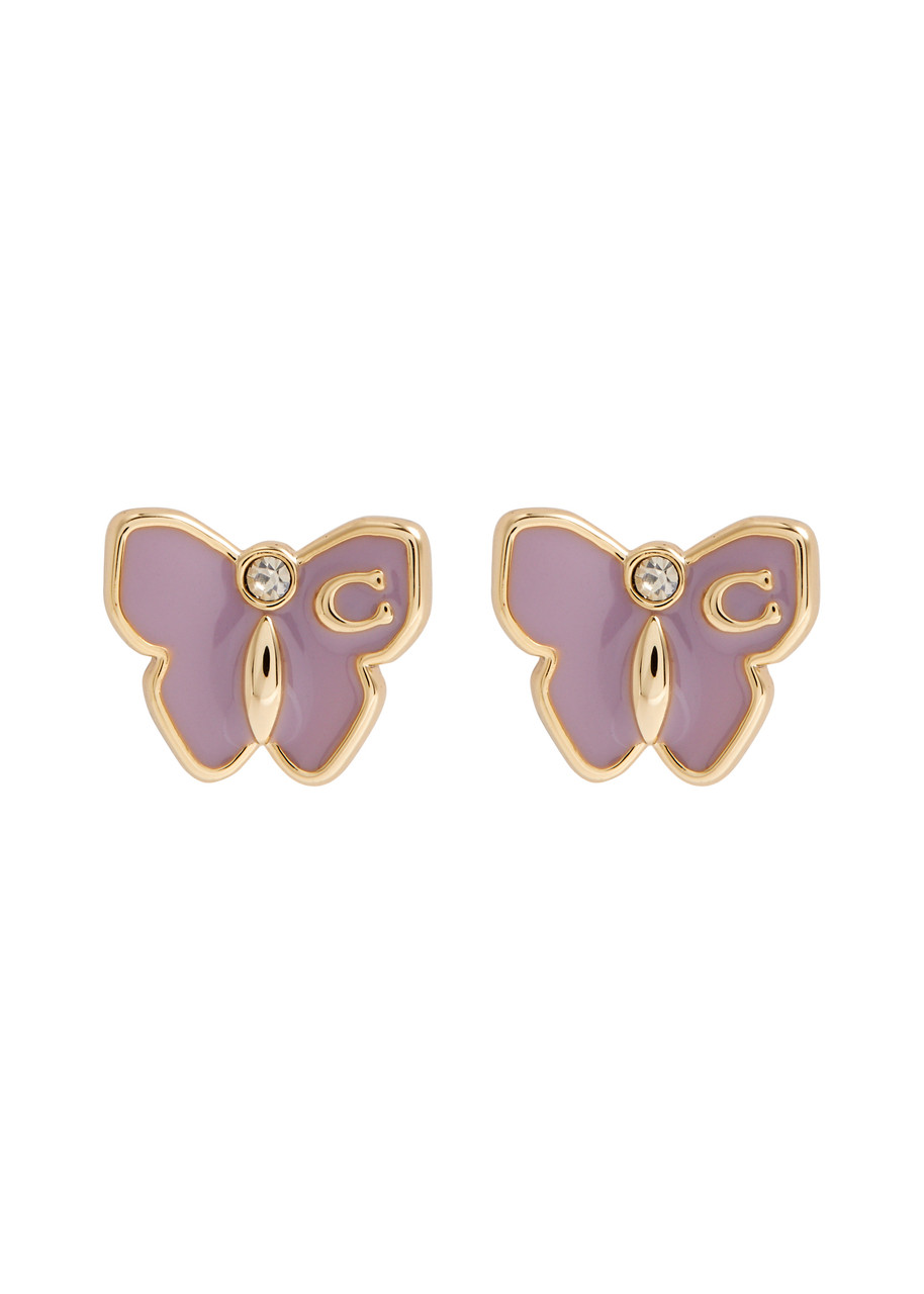 Garden Butterfly Embellished Stud Earrings