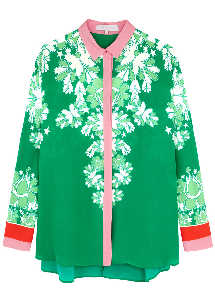 Shop Borgo De Nor Nova Printed Shirt In Green