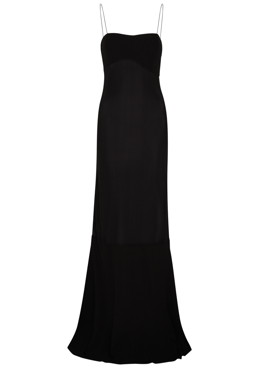 Jacquemus La Robe Fino Panelled Gown In Black