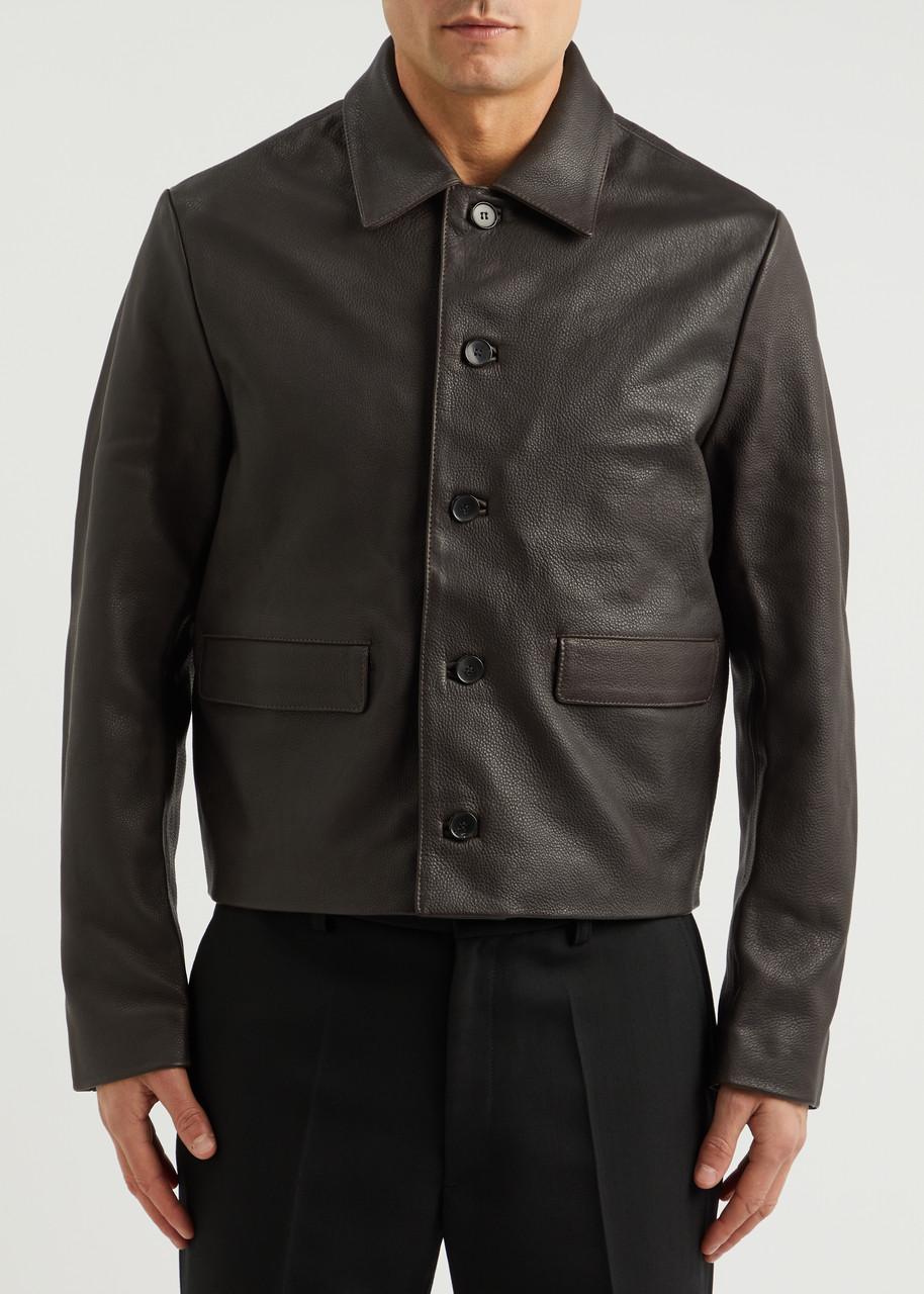  Second Layer Mad Dog Leather Jacket - Brown - 48 (it48 / M) 