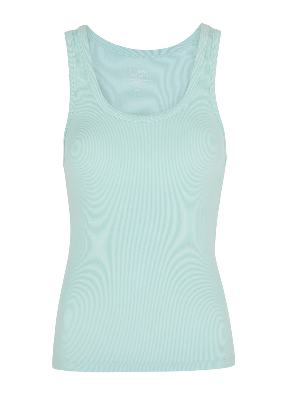 Ribbed Stretch-cotton Tank