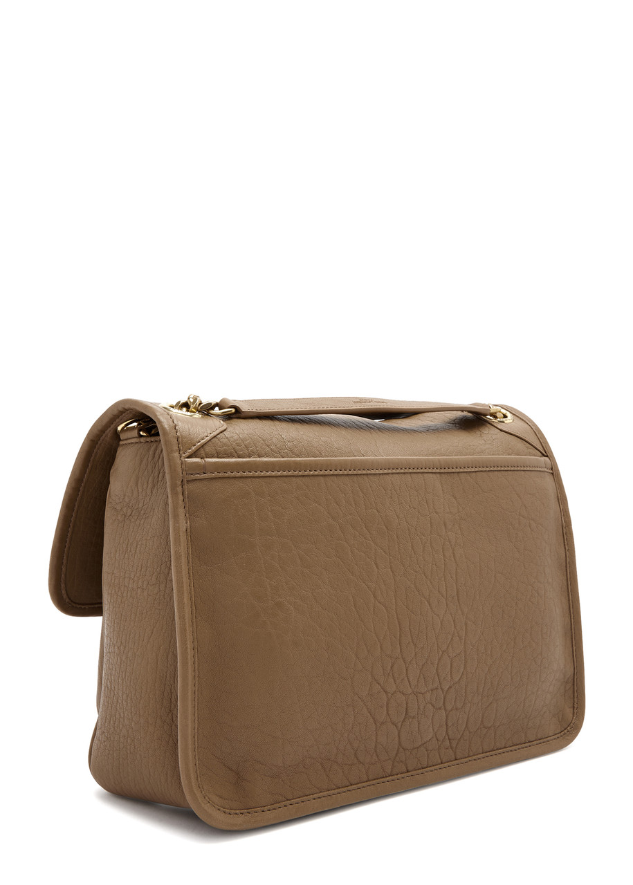  Saint Laurent - Women's Brown Nikki Grained Leather Shoulder Bag - Two Chain & Leather Shoulder Straps - One Size 