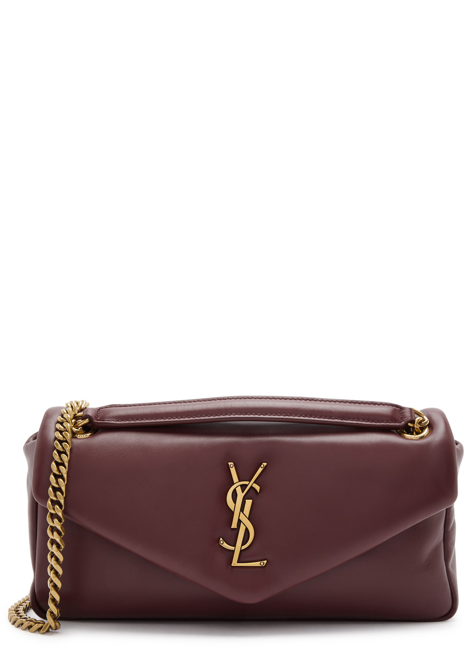 Saint Laurent Calypso Small Padded Leather Shoulder bag - Burgundy - One Size