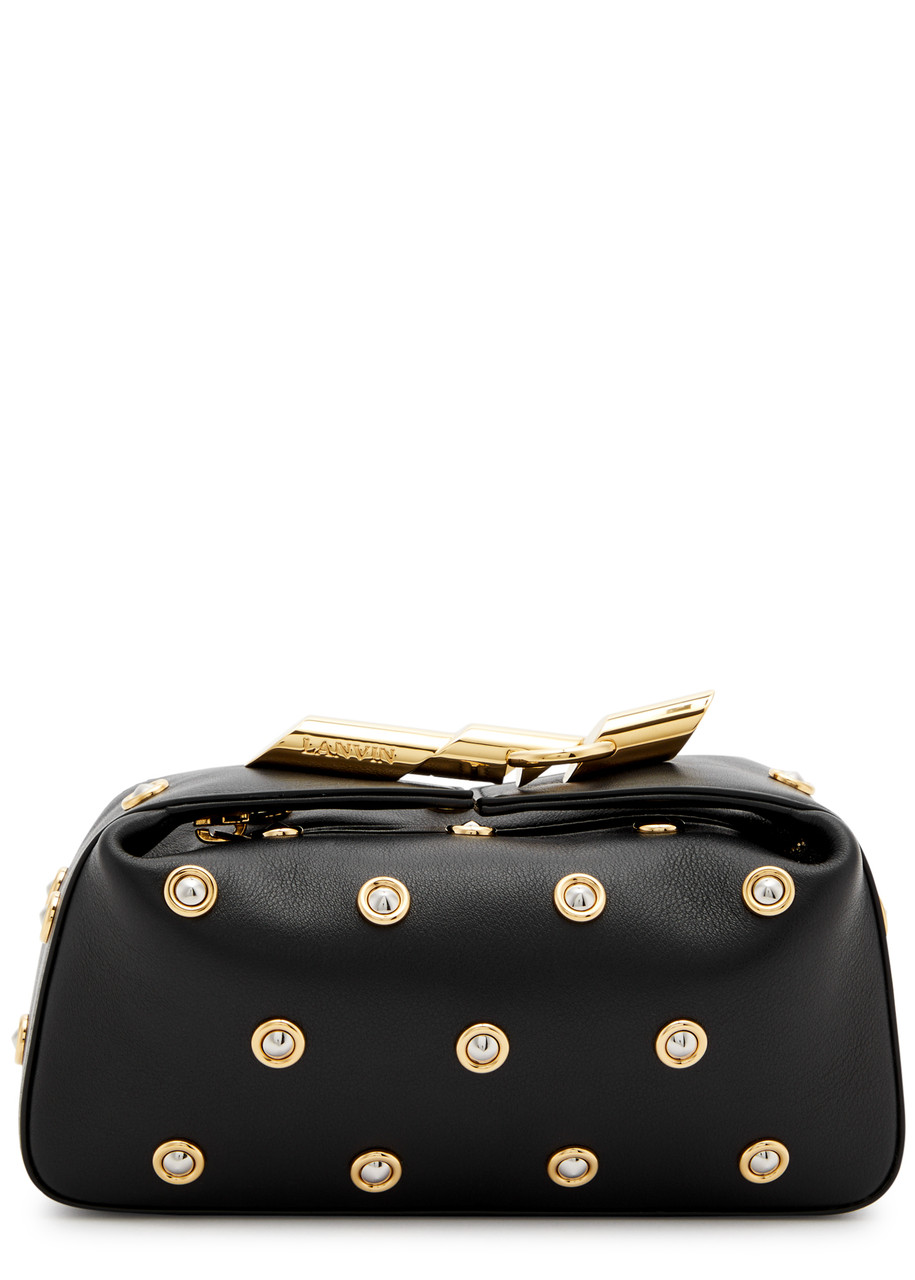 Lanvin Haute Sequence Embellished Leather Clutch In Black