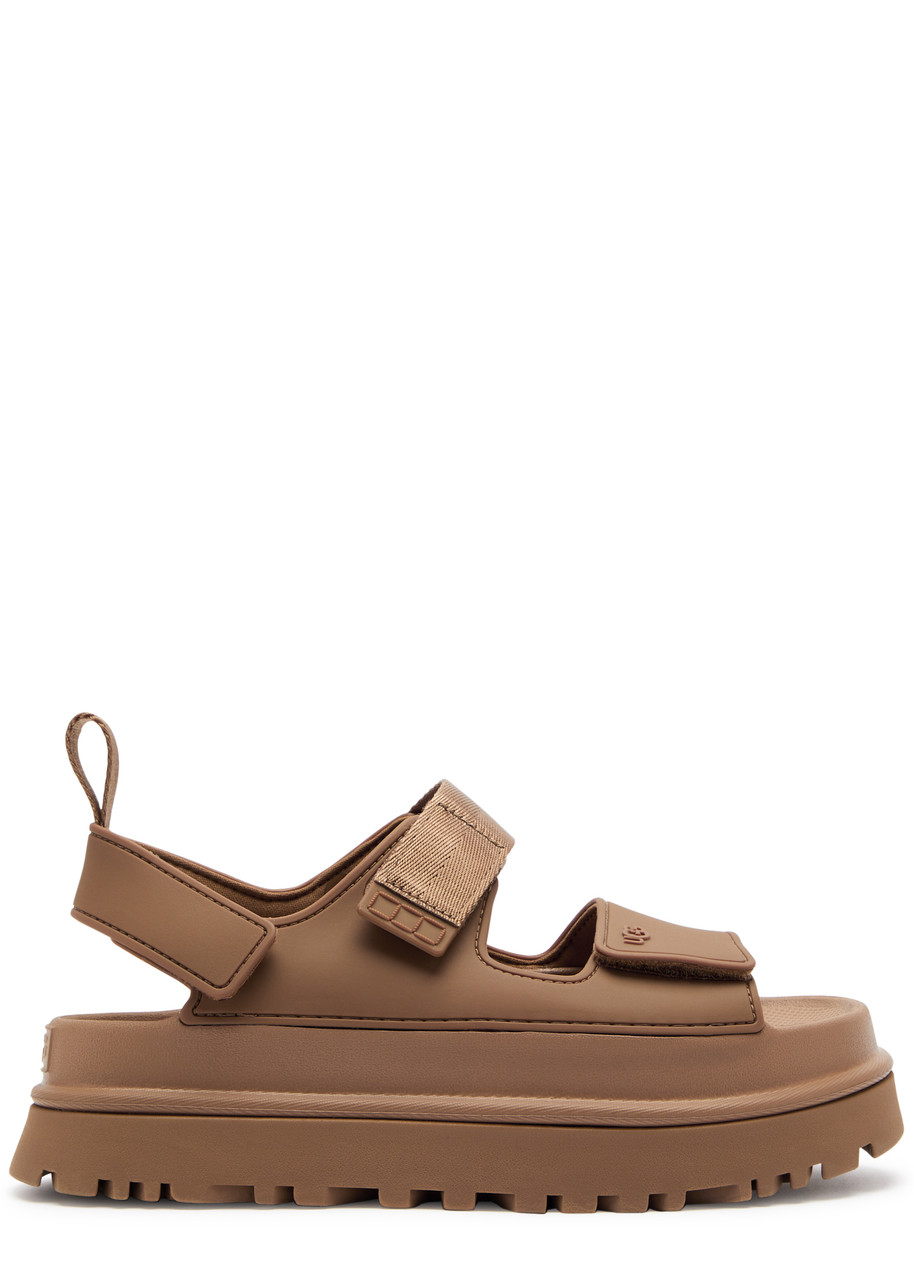 Ugg Golden Glow Rubber Sandals In Brown