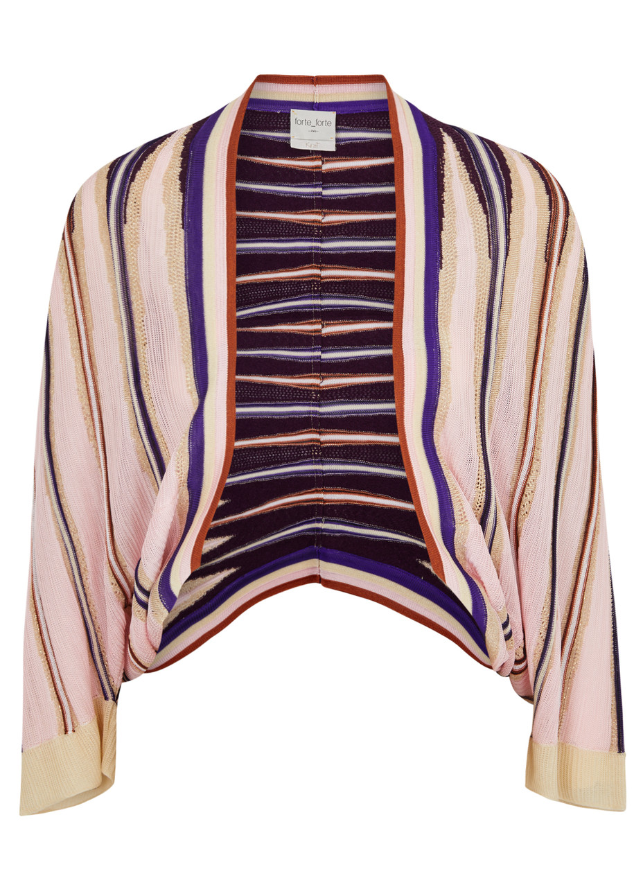 Forte Forte Forte_forte Stripe-intarsia Knitted Cardigan In Multicoloured