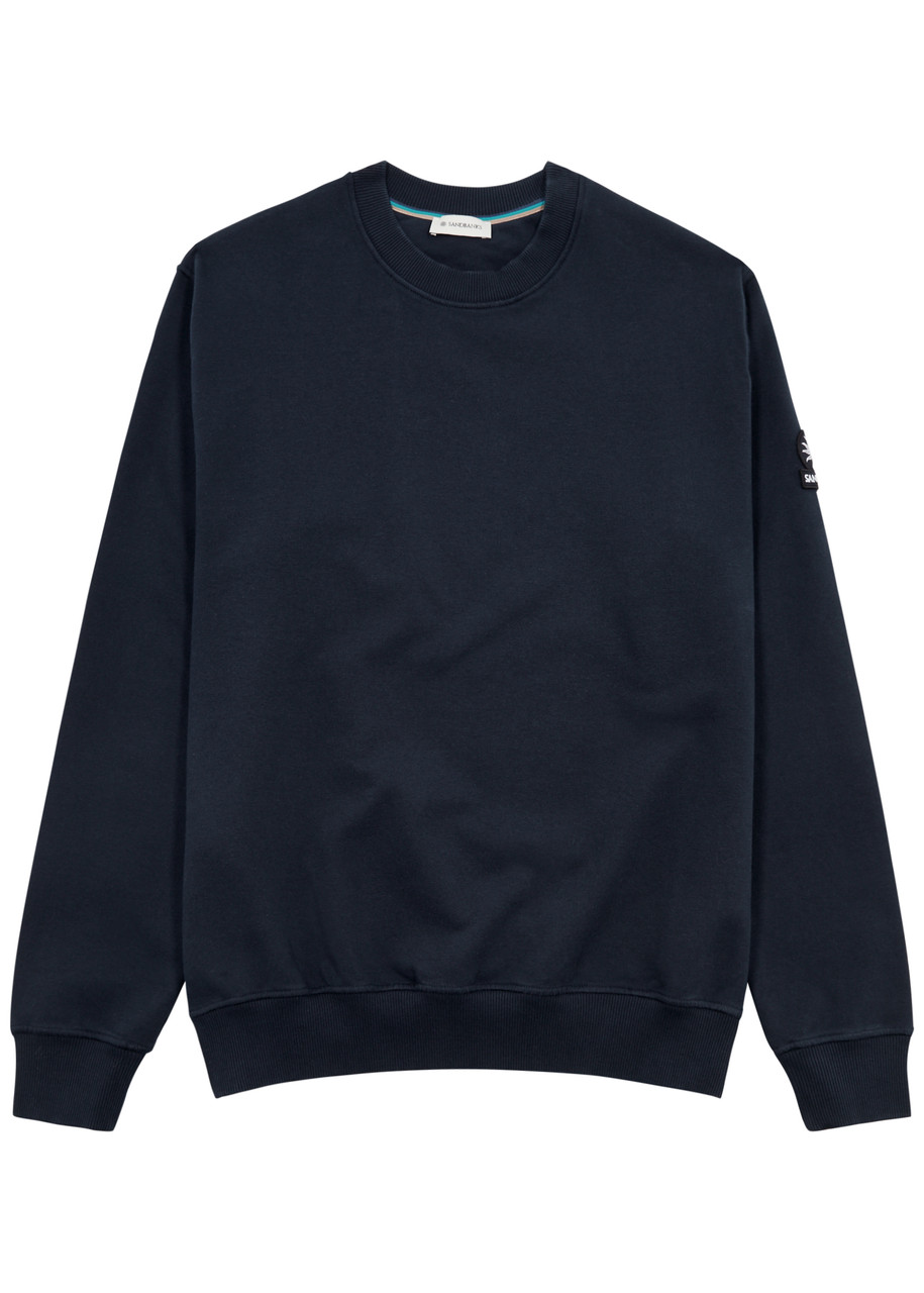 Sandbanks Logo Stretch-cotton Sweatshirt In Navy