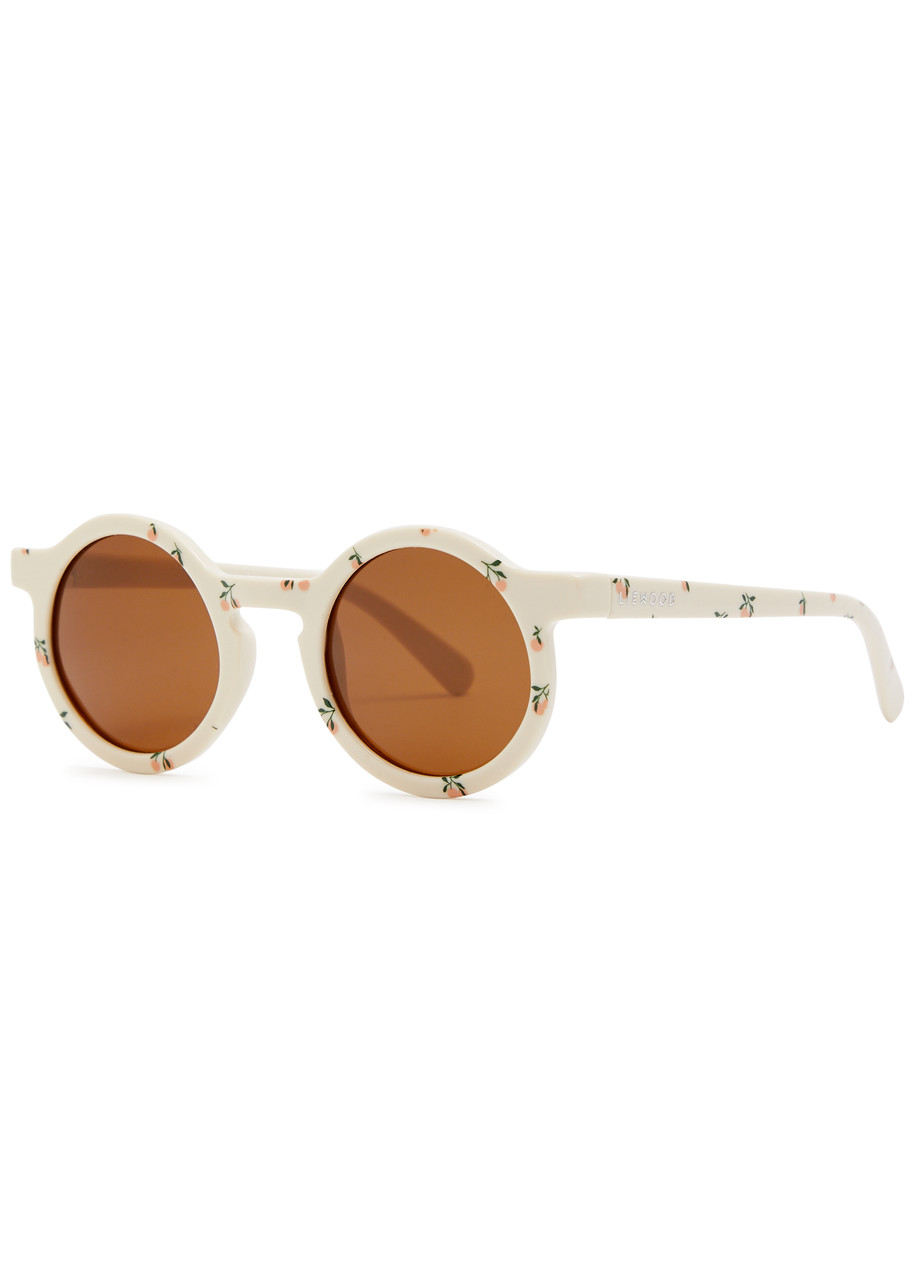 Shop Liewood Kids Darla Round-frame Sunglasses (4-10 Years) In Cream