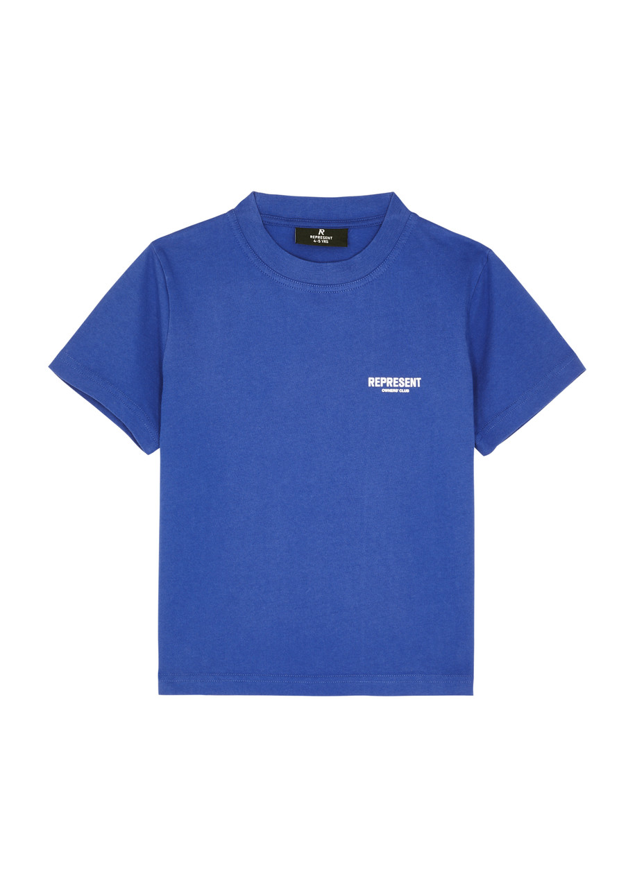 Shop Represent Kids Owner's Club Logo Cotton T-shirt (1-5 Years) In Blue