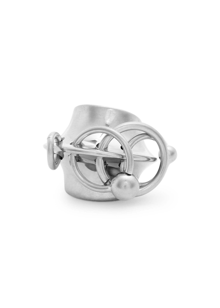 Shop Jean Paul Gaultier The Piercing Hoop-embellished Ear Cuff In Silver