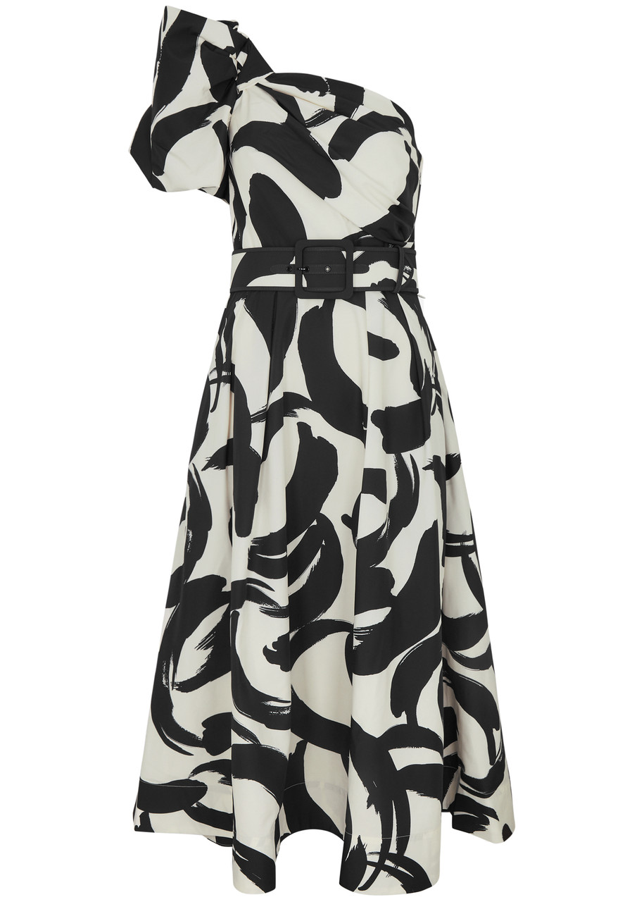 Pompidou Printed Taffeta Midi Dress