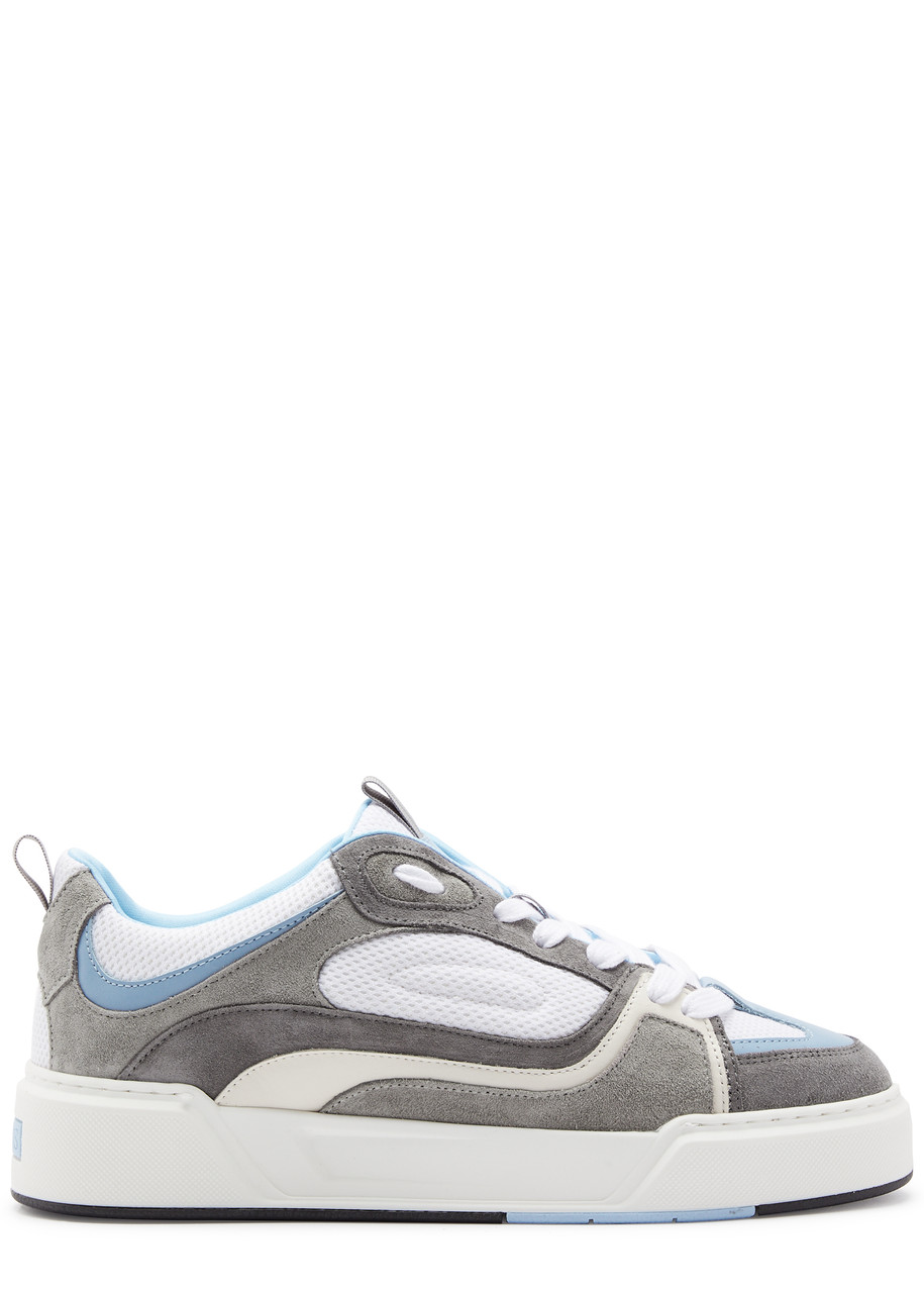 Cleens Essential Skate Panelled Mesh Sneakers In Blue