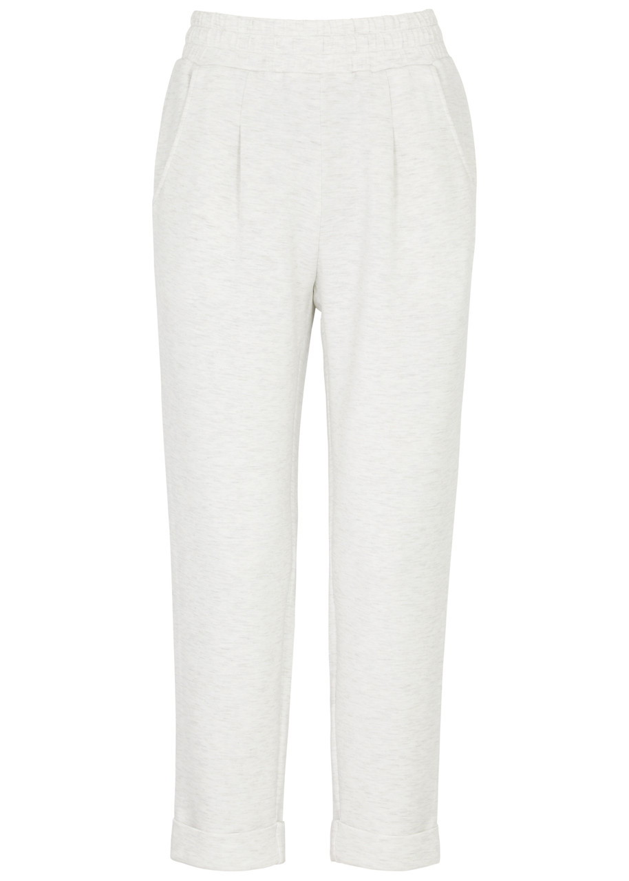 Varley The Rolled Stretch-jersey Sweatpants In Ivory
