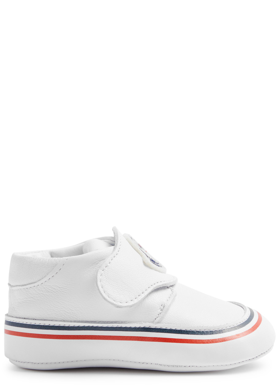Moncler Kids Bebé Leather Sneakers - White - 18/19 (IT18/ UK2 Baby)