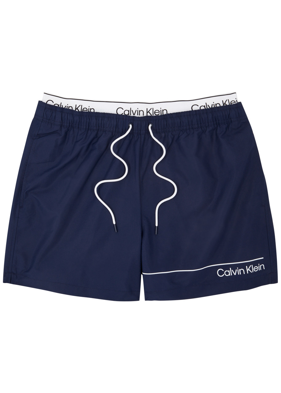 Shop Calvin Klein Shell Swim Shorts In Navy